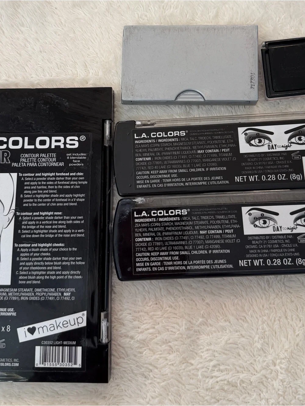 L.A. colors makeup and eyeshadow bundle 5 compacts/pallets EUC.  tB - Picture 7 of 7